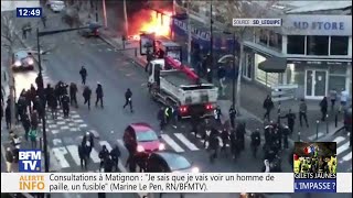 Aubervilliers: des feux de poubelles déclenchés devant un lycée en marge d'une mobilisation