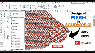 Design of wire mesh in solidworks #solidworks #3d #youtube #reels #design #engineering #autocad