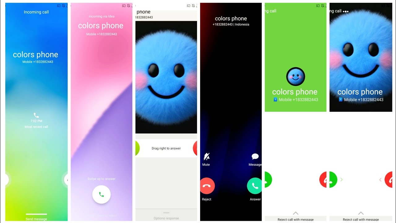 Samsung A16 & mi 15 & Sony T4 & Oppo F12 & Samsung s6 & S7 |incoming call 