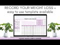 Loss Track Your Progress: Create a Weight Loss Tracker with Me + Template