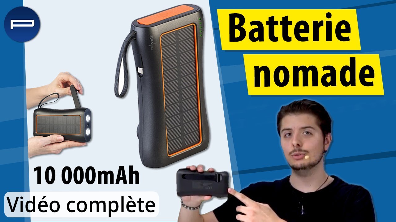 Batterie de secours 10.000 mAh avec dynamo et lampe de poche PB-50.k, Batteries de secours