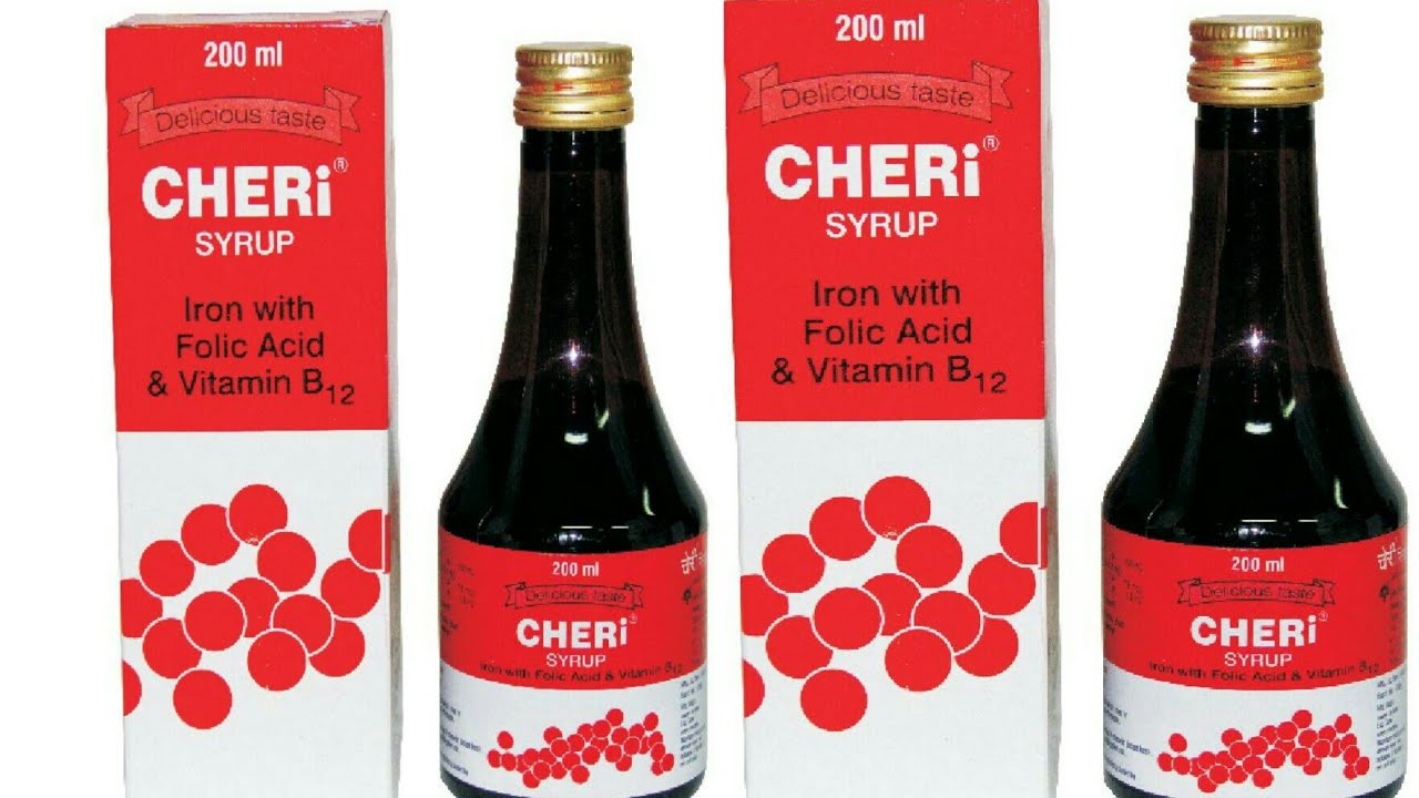 Cheri Syrup Iron With Folic Acid Vitamin B 12 Syrup
