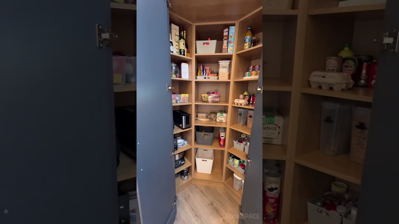 A kitchen corner pantry that actually makes sense.