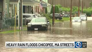 First Alert Weather Extra: Heavy rain causes flooding in Chicopee, Massachusetts