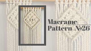 DIY Macrame Pattern: Macrame Diamond Pattern #26 / Layered Macrame Wall Hanging Pattern Ideas