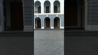 360 PANORAMIC OF PLAZA DE ARMAS SQUARE IN OLD SAN JUAN, PUERTO RICO.    VID 20220107 ...