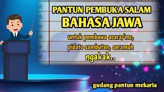 PEMBAWA ACARA BAHASA JAWA DENGAN PANTUN