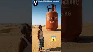 😱🤯Man Turns Gas Cylinder Into Tiny Desert Home!! #viralshorts #facts #ytshorts #popular #education
