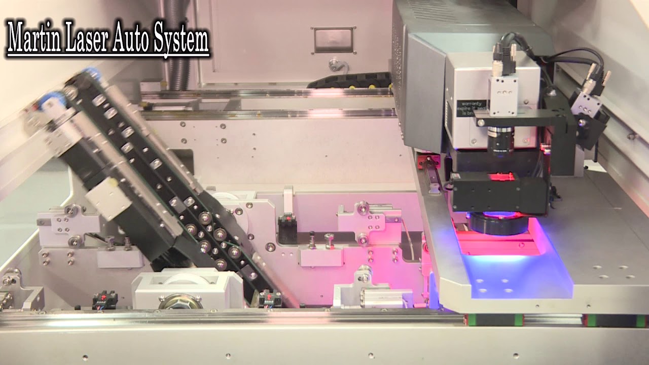 MartinTrier Inline PCB LASER Marking Machine - YouTube