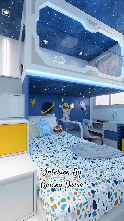Small Kids Bedroom Design | Space Design | Blue theme | 2025 Trending Kids bedroom | #kids