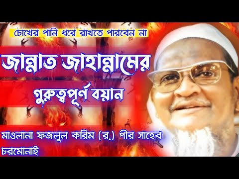 জান্নাত জাহান্নামের গুরুত্বপূর্ণ বয়ান | মাওলানা ফজলুল করিম র. পীর সাহেব চরমোনাই | #new_waz_2023