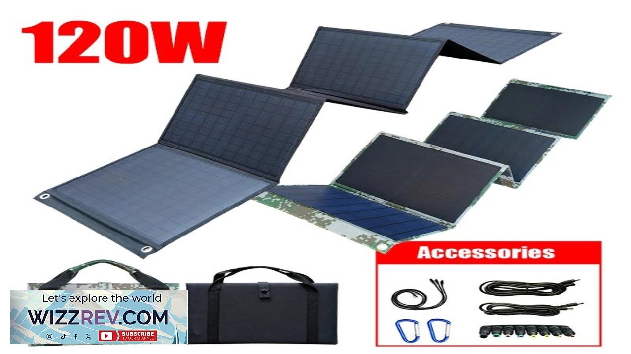 6-складная солнечная панель 120 Вт портативная складная сумка для ПЭТ-солнечная батарея с выходом...