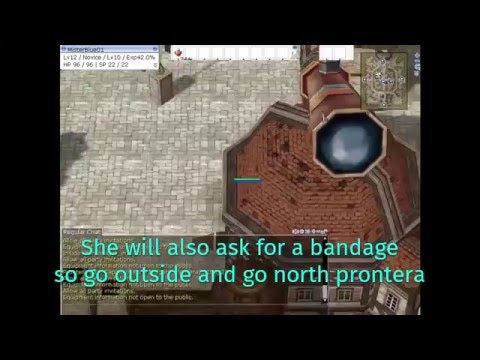 How to get skill quest Novice First Aid Ragnarok Online