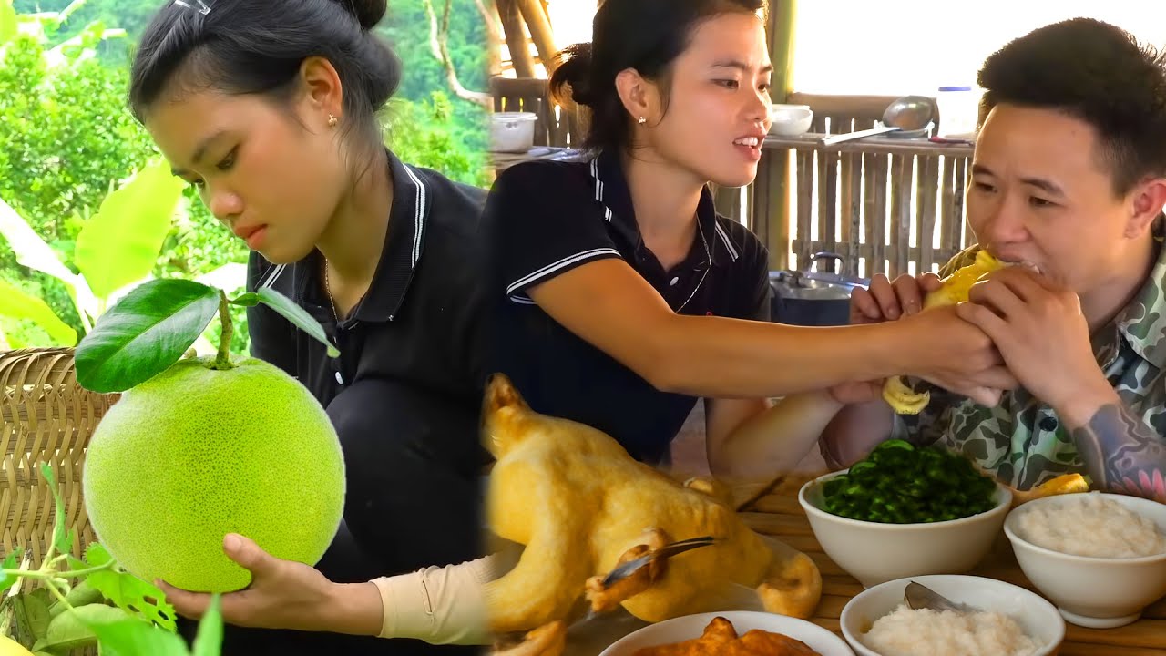 My Boyfriend Cooks and Takes Care of the House While Waiting for Me – Harvesting Pomelos to Sell