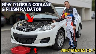 How to Drain Coolant & Flush Radiator on Mazda CX-7, Mazda CX7 Radiator Drain Valve Location