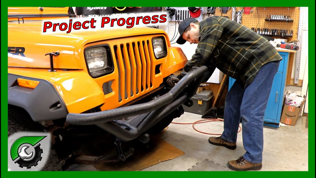 Jeep YJ Front Bumper install YouTube