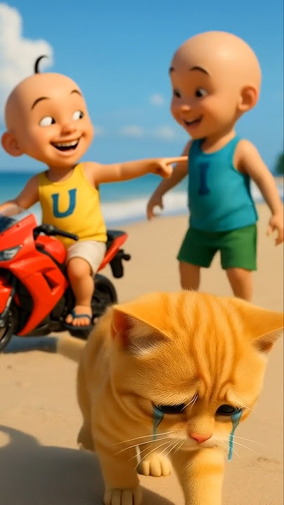 Funny Cat Video: Upin & Ipin Steal Motorbike Toy and Face Scorpion Karma!