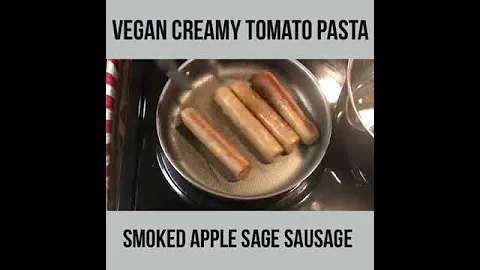 Vegan Creamy Tomato Pasta Recipe with Vegan Sausage