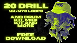 [+20 Loops] DRILL ESSENTIALS (DRUM KIT, MIDI KIT, SAMPLE PACK AND LOOP KIT) #freedownload