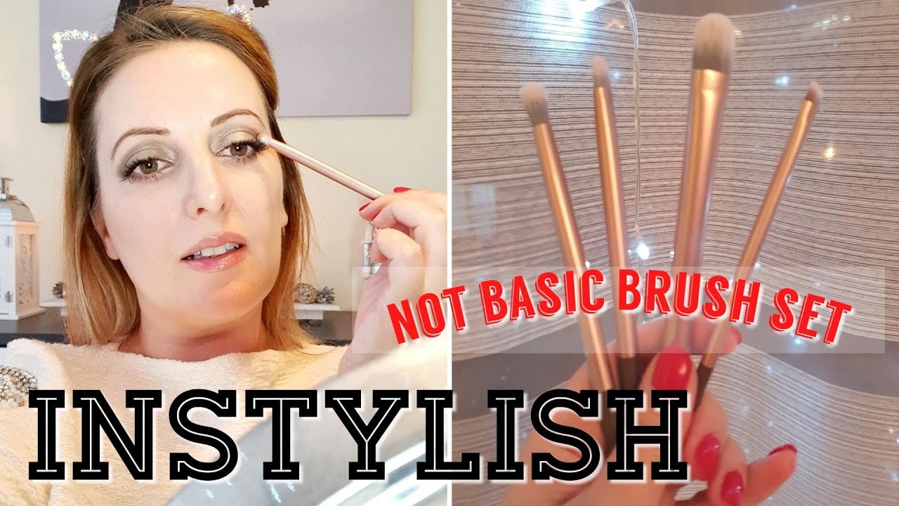 INSTYLISH NOT BASIC EYESHADOW BRUSH SET REVIEW YouTube