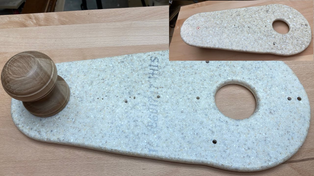 Ugliest Router Ugly but Accurate Circle Cutting Router Jig Made from Corian - YouTube