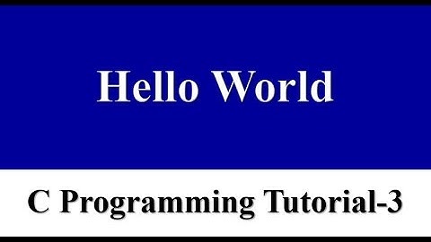 3-- C First Hello World Program || C Programming Video Tutorial.