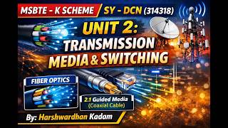 2.1 Guided Media - Coaxial Cable | MSBTE K Scheme SY | Unit 2 DCN |Transmission Media &amp; Switching |