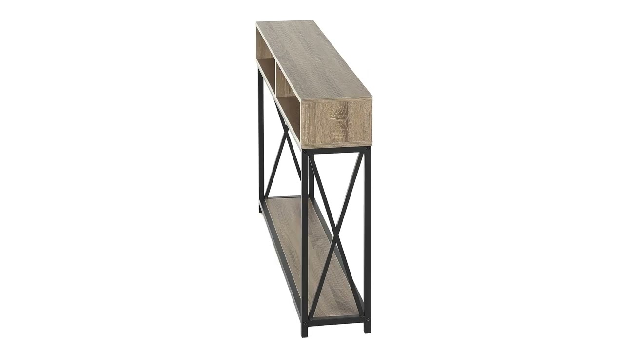 3573 Dark Taupe And Black Console Table from Monarch