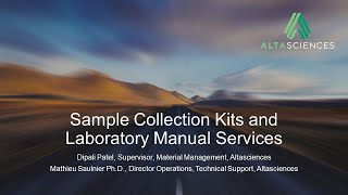 Educational Video: Altasciences Sample Collection Kits and Laboratory Manual Services