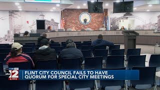 Flint City Council fails to have quorum for Wednesday's special meetings