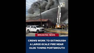 Large-scale fire in Portsmouth