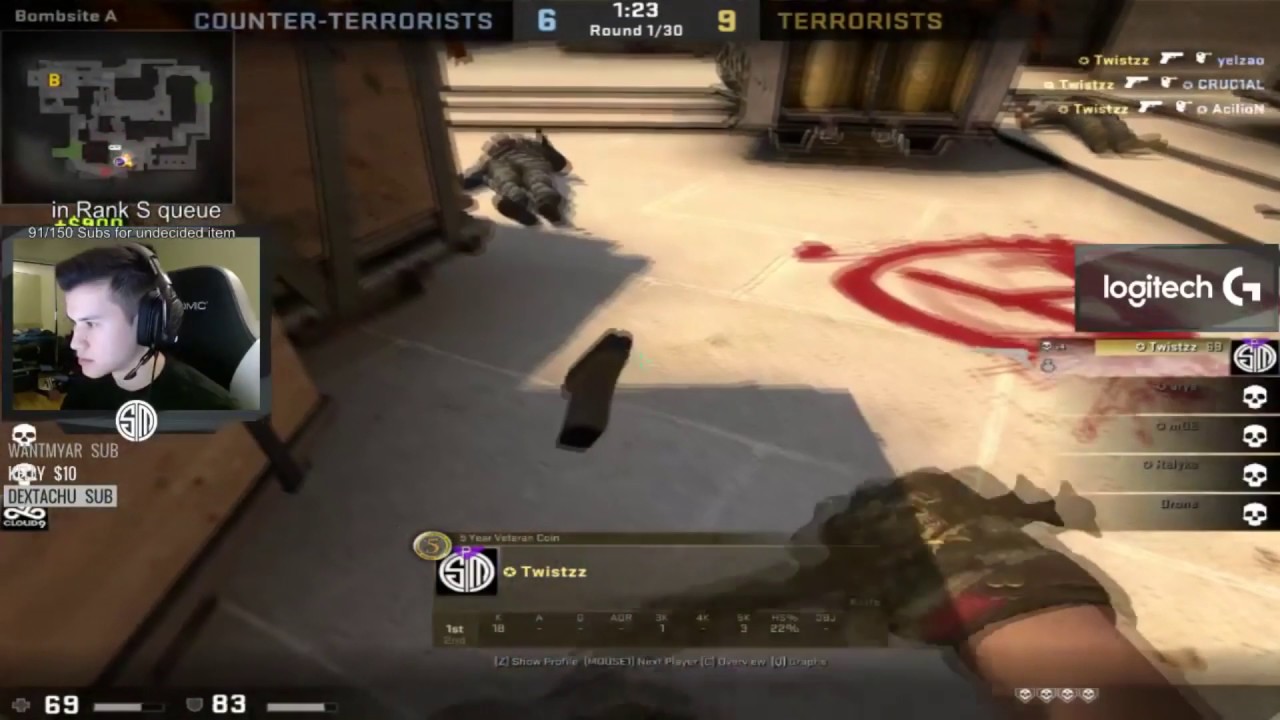 CS:GO pro player twitch highlights 2017 - YouTube
