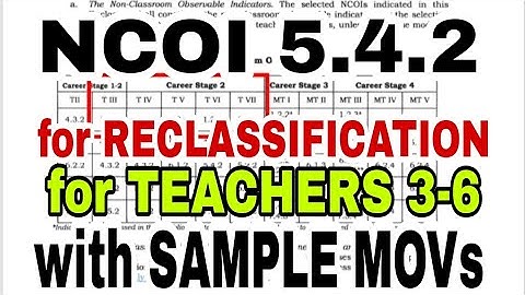 NCOI 5.4.2 for Teachers 3-6