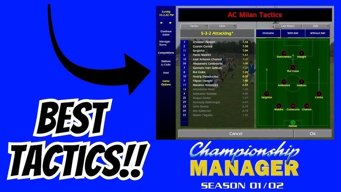 Reviver o Championship Manager 01/02 - Conversa em tranches