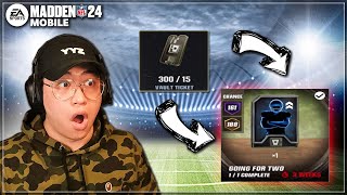 300 VAULT TICKETS CAN WE HIT AN ICONIC!! MADDEN MOBILE 24 PLUS OFF SEASON FIELD PASS!! screenshot 4