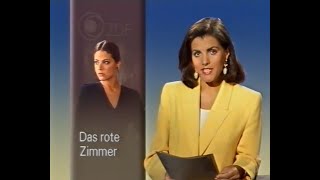 ZDF 05.09.1992 - heute Nachrichten und Ansage zu "Das Rote Zimmer" durch Birgitt Schrowange