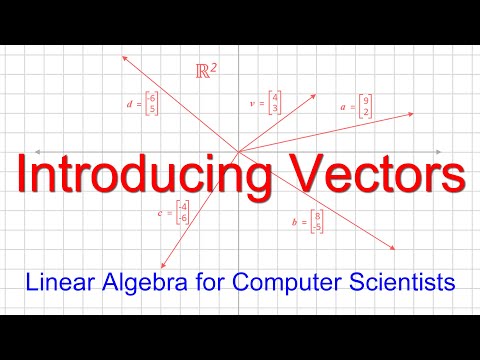 Linear Algebra for Computer Scientists.  1. Introducing Vectors