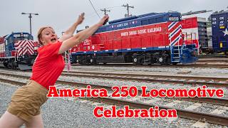 Diesel Locomotive Overload at the America 250 Locomotive Celebration in Spencer