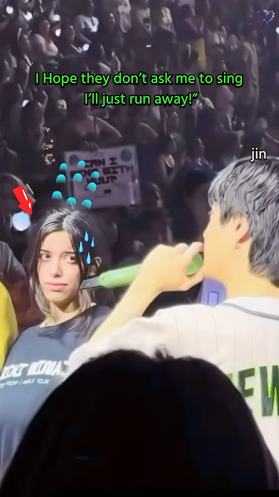 Girl hiding from jin #bts #jin