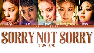 ITZY (있지) – Sorry Not Sorry Lyrics (Color Coded Han/Rom/Eng) Resimi