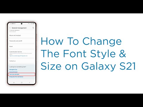 How to Customize Font on Samsung Galaxy S21 | Changing Font Size and Font Style