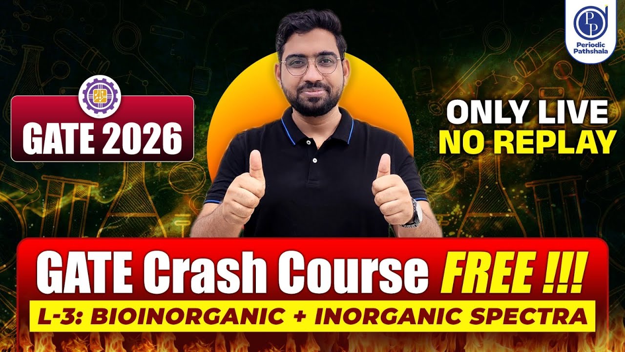 GATE 2026 Free Crash Course | Bioinorganic & Inorganic Spectra | Live Class | No Replay | Nadeem sir