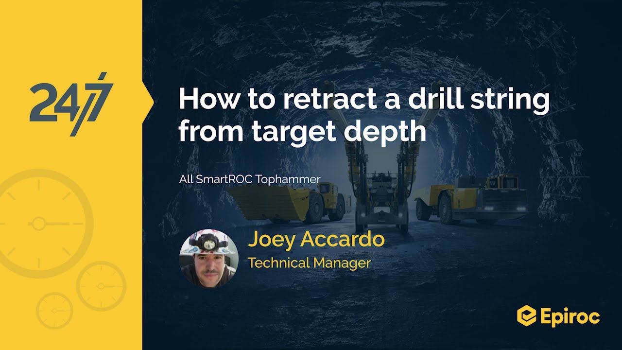 How to retract a drill string from target depth SmartROC Tophammer