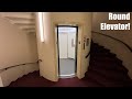 Epic round vintage fairhall hydraulic elevator at presser hall in bloomington il