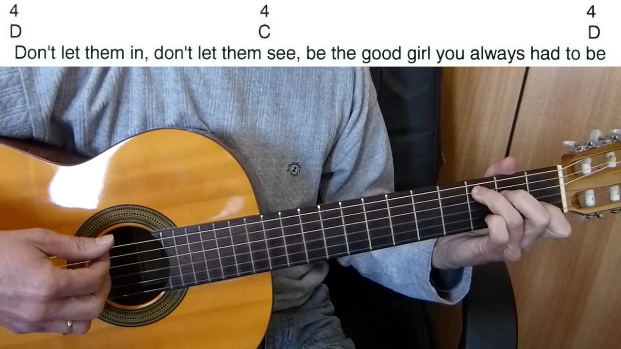 Guitar Accompaniment - Let It Go - Frozen - Easy Guitar (Including lyrics and chords)