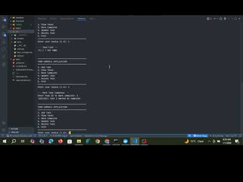 Hackathon II – The Evolution of Todo Phase: I – Console Application Demo