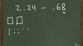 Lesson 3.6 decimal subtraction base ten blocks