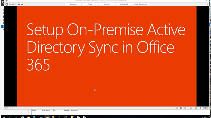 Setup On Premise Active Directory Sync to Office 365