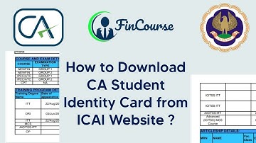Live Procedure - How to Download CA Student Identity Card in Self Service Portal ( SSP ) - FinCourse