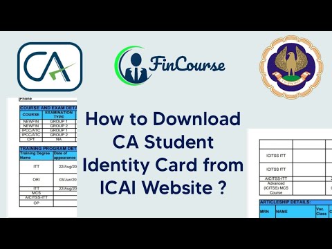 Live Procedure - How to Download CA Student Identity Card in Self Service Portal ( SSP ) - FinCourse